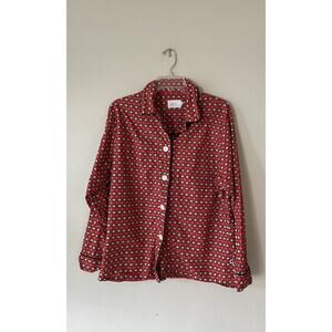 The Cats Pajamas Size Medium Hadley Pajama Shirt Top Print Cotton Comfy